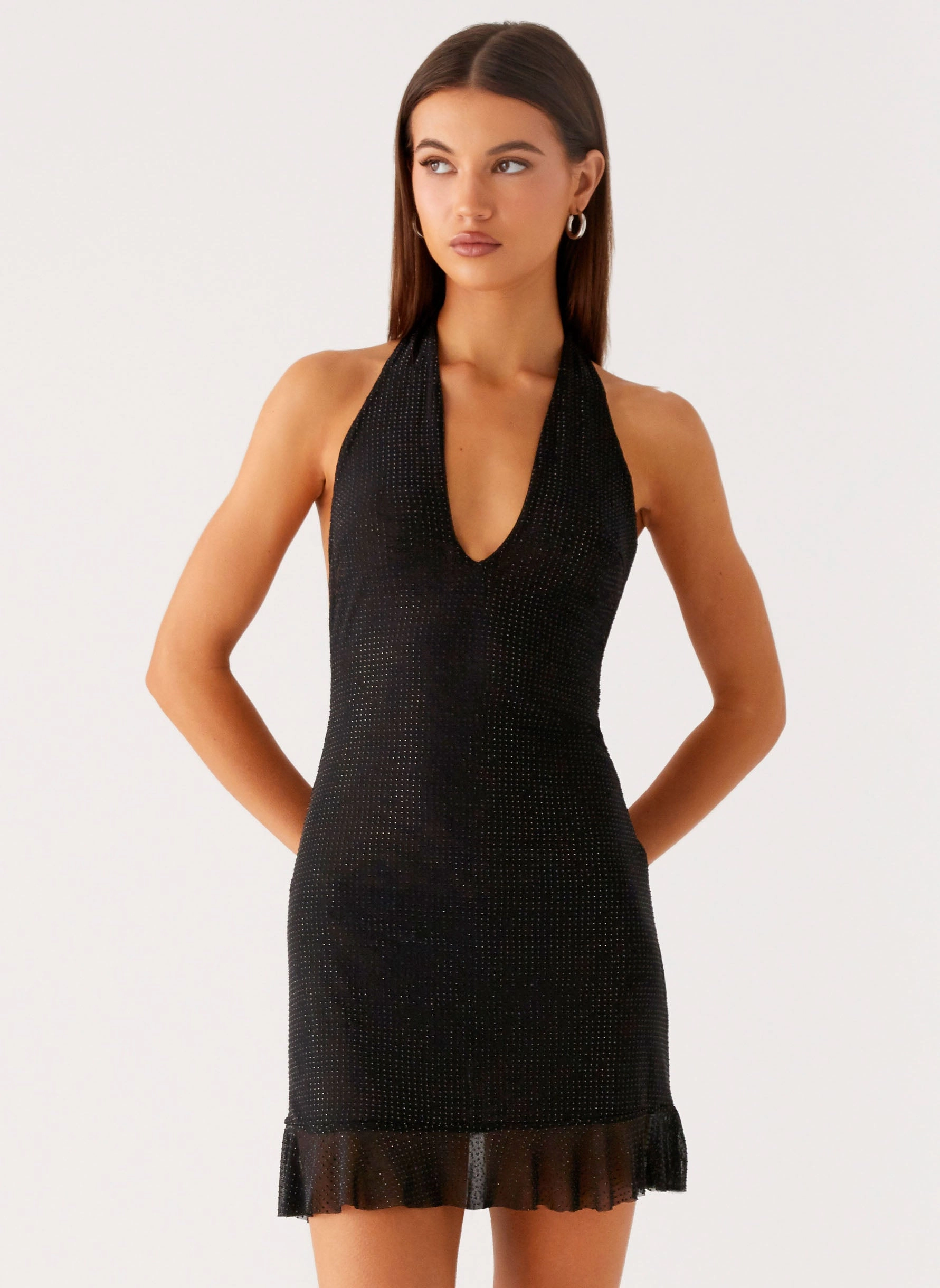 Odrella Sequin Mini Dress - Black Casual Core