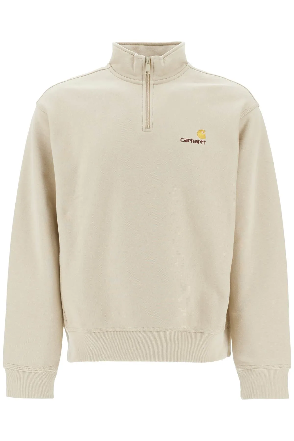 "american script half-zip sweat I027014 FLEUR DE SEL