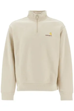 "american script half-zip sweat I027014 FLEUR DE SEL