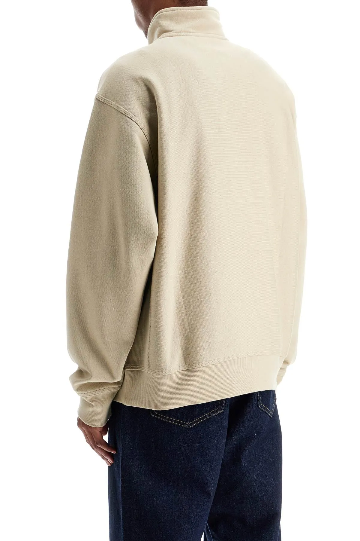"american script half-zip sweat I027014 FLEUR DE SEL