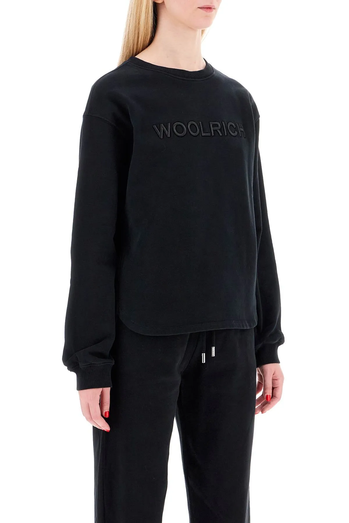 "embroidered logo crewneck CFWWSW0135 FRUT3858 BLACK
