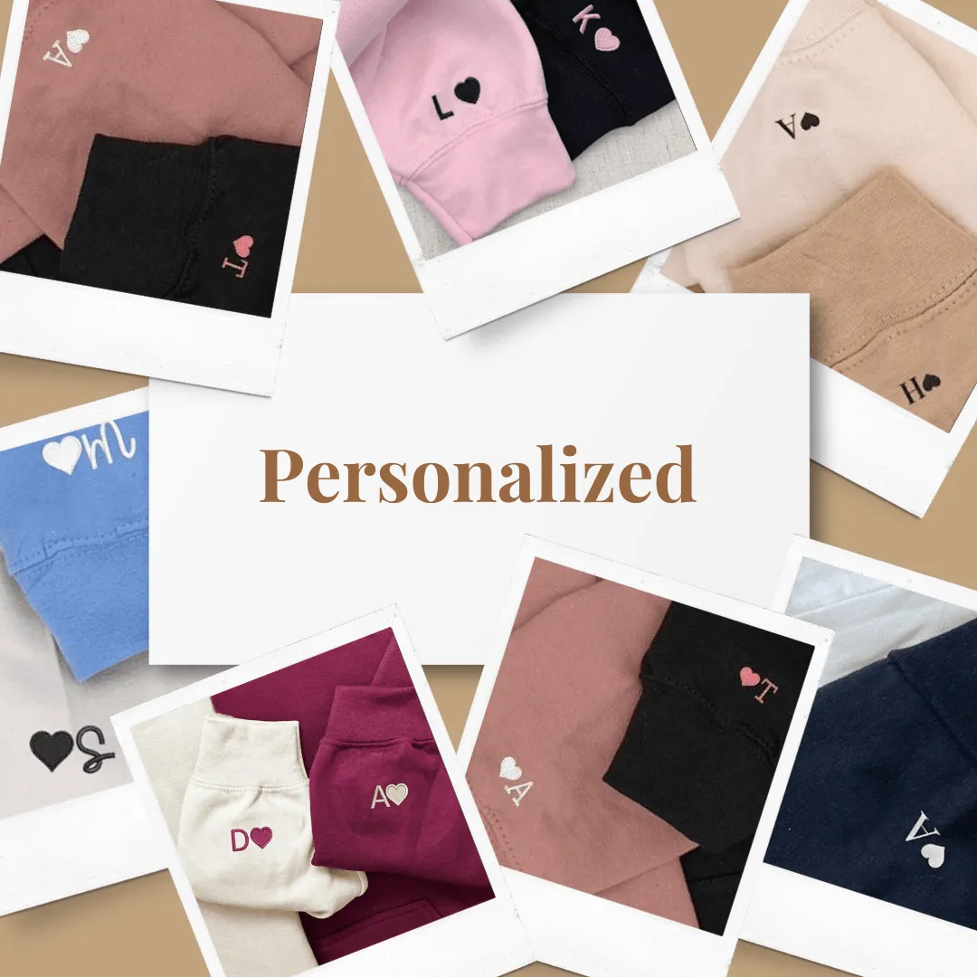 "Shark and Seal" Couple Sweatshirts - Personalized Embroidered Hoodies For Couples
