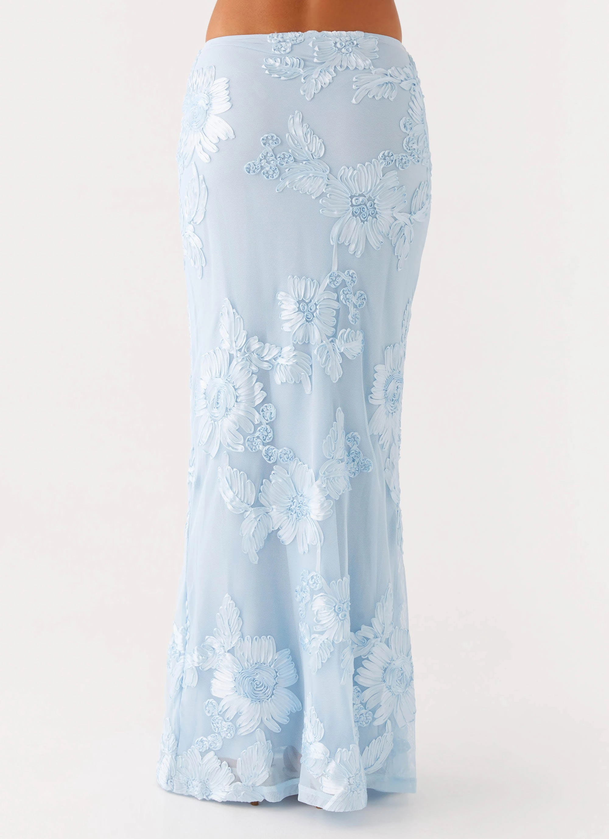 Practical Style Radiate Maxi Skirt - Blue