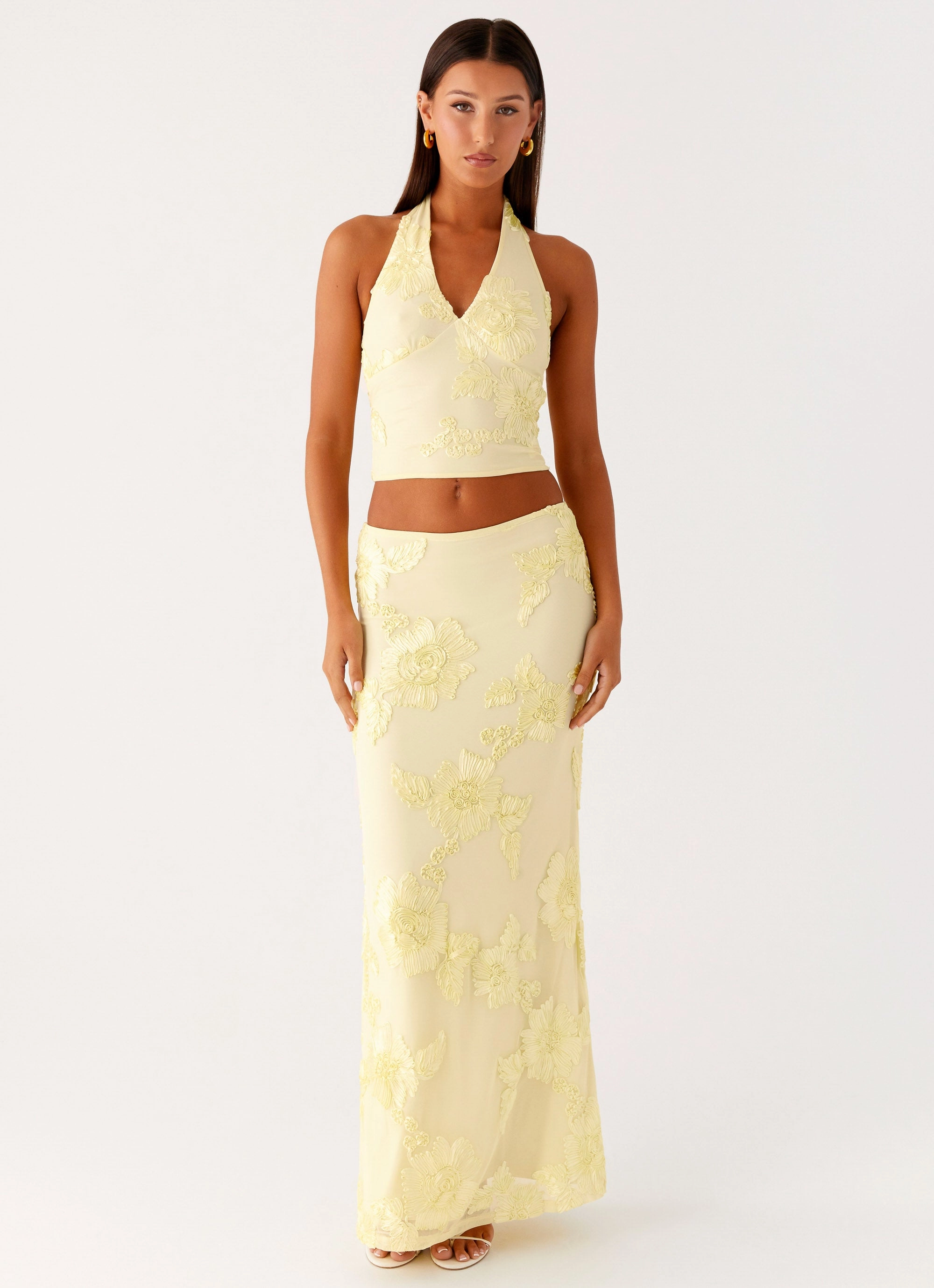 Quick Wear Fit Relaxed Wear Radiate Maxi Skirt - Yellow