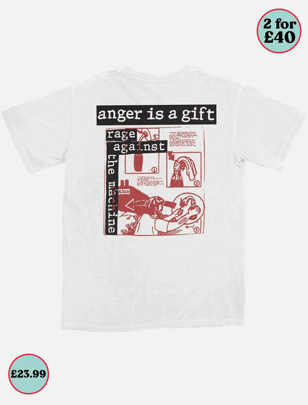 Rage Against The Machine Anger is a Gift l White