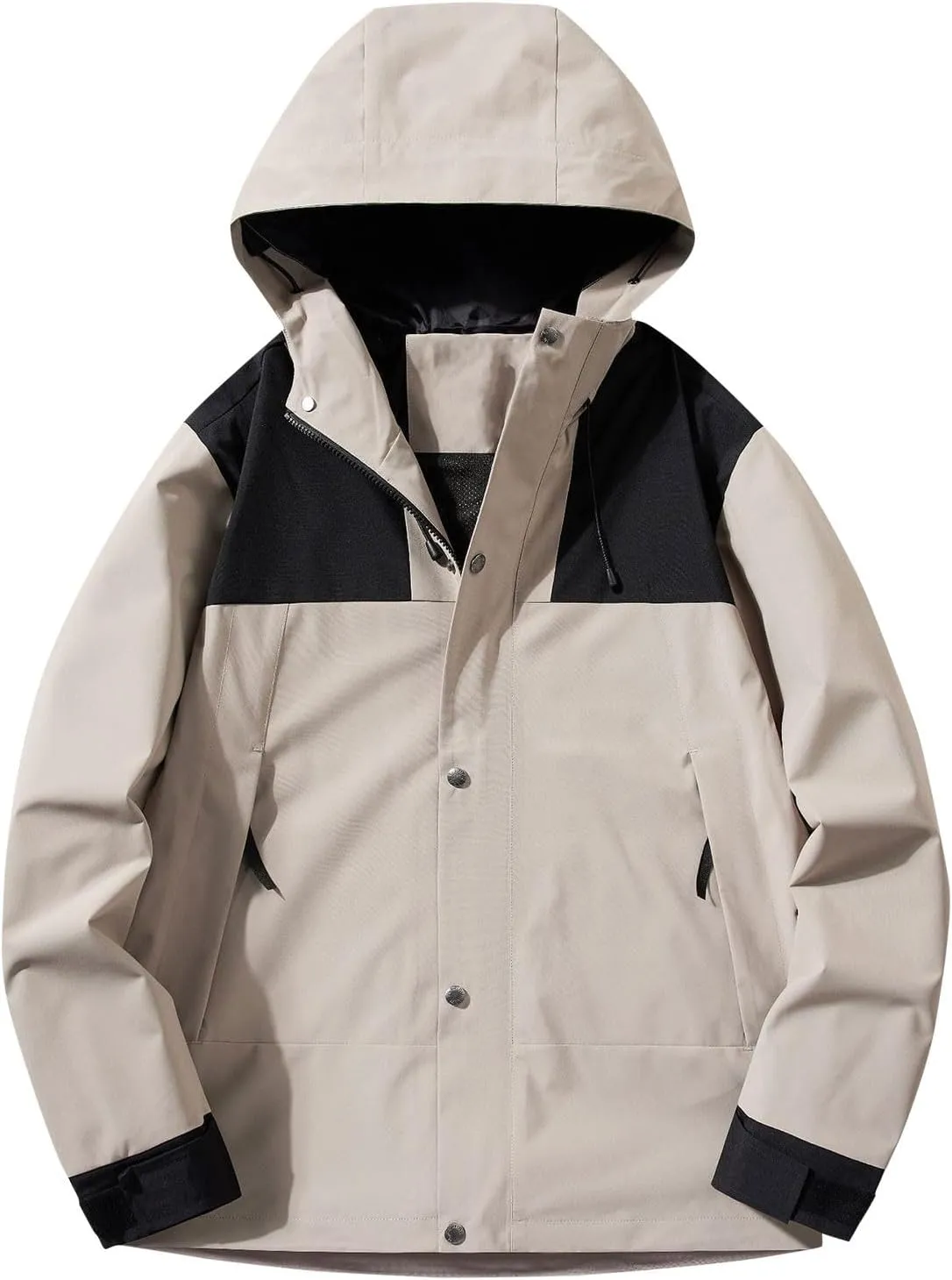 Rain Jacket For Men Long Sleeve Outdoor Waterproof Coats Lightweight Windbreaker Casual Travel Raincoat With Pockets