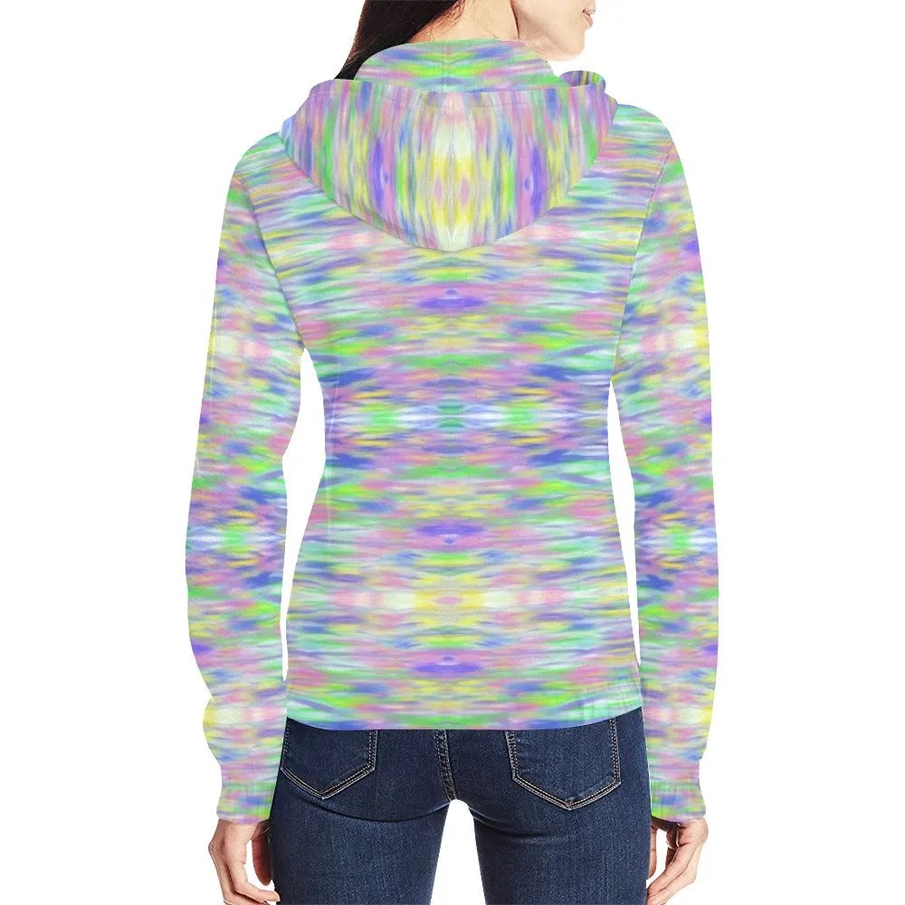 Rainbow Ocean Women's Full Zip Hoodie up to 2 XL