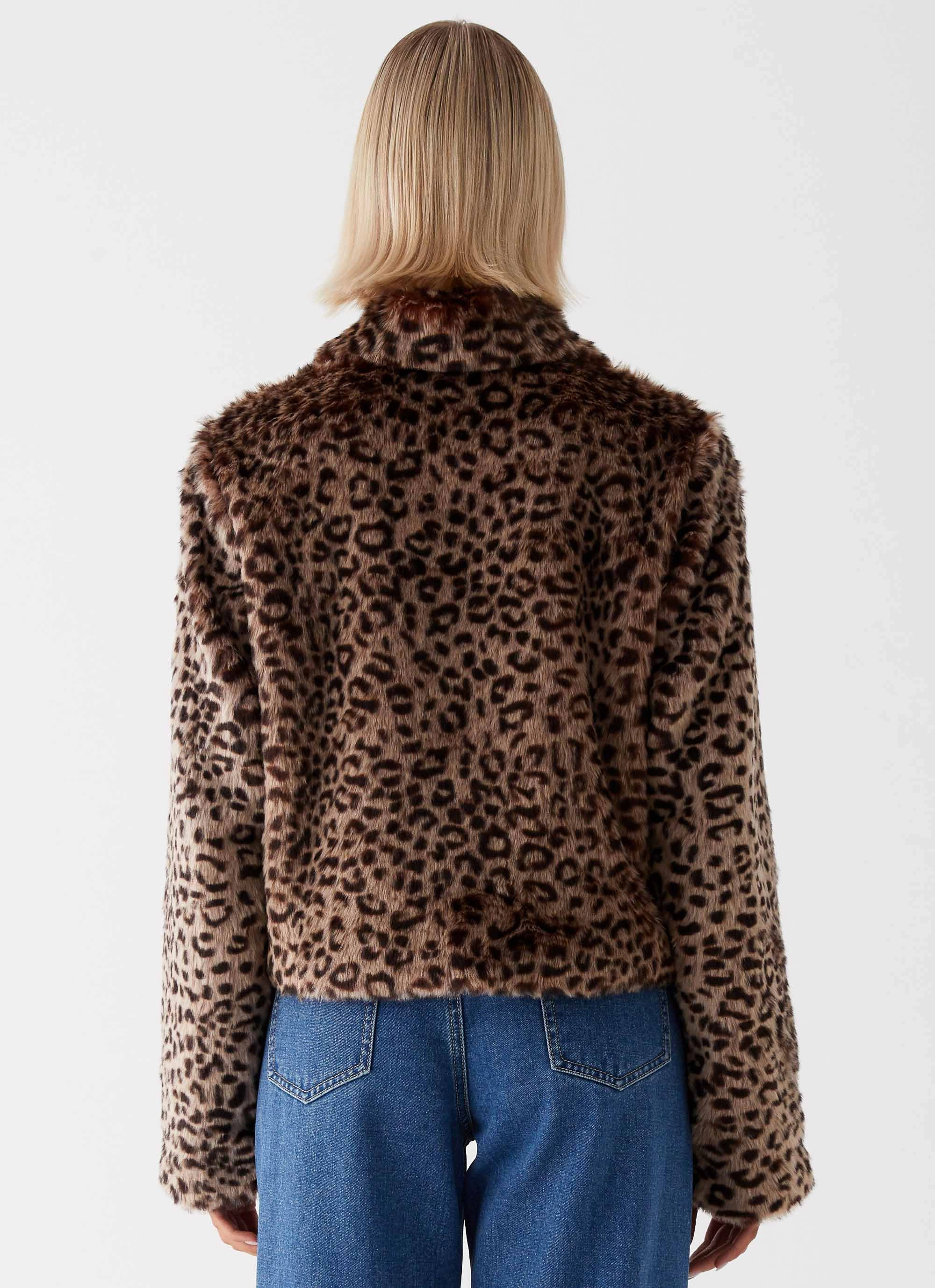 Lightweight insulation Wind Stop Raleigh Fur Jacket - Leopard