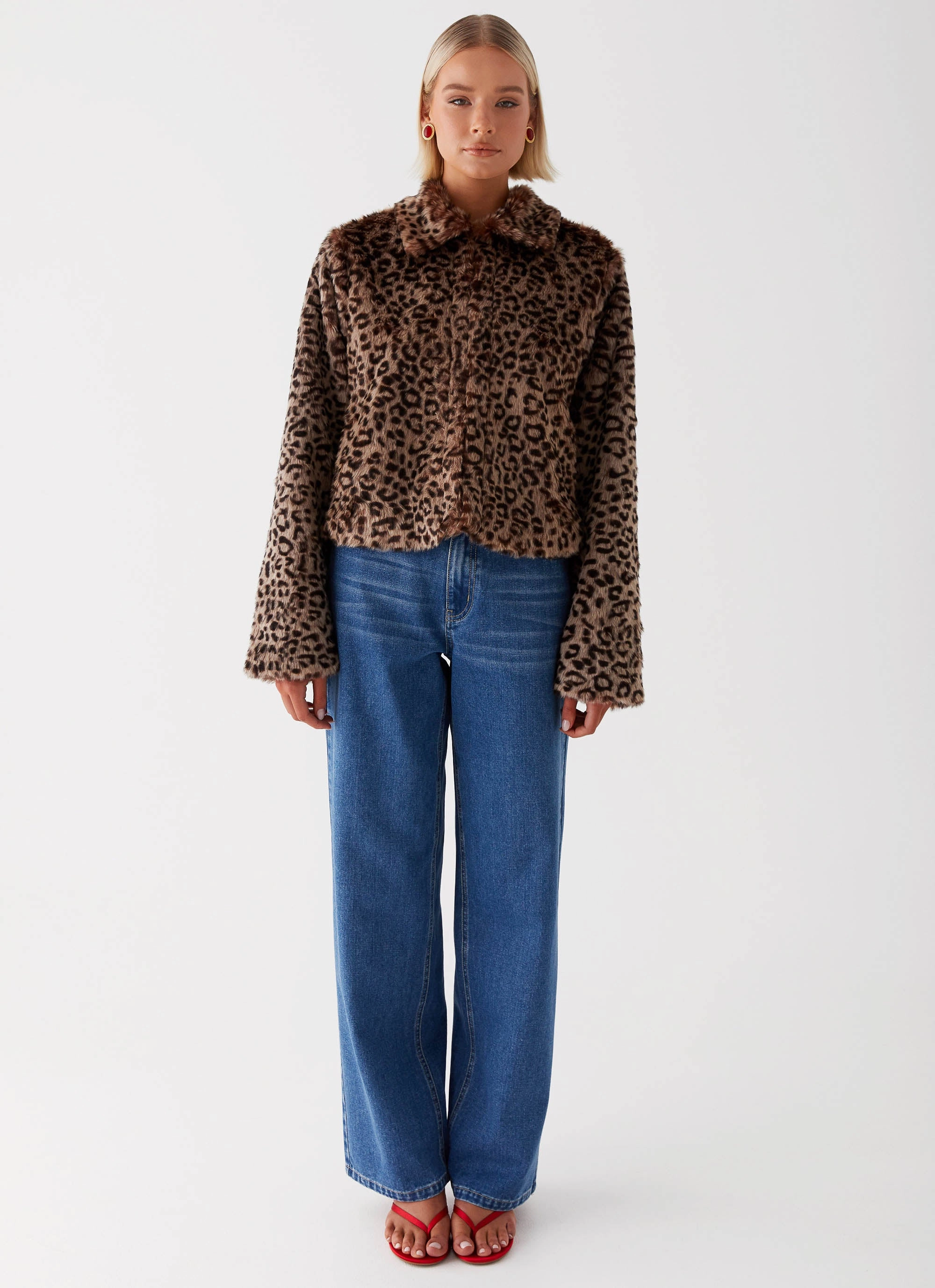 Heat Sealed Seams Raleigh Fur Jacket - Leopard