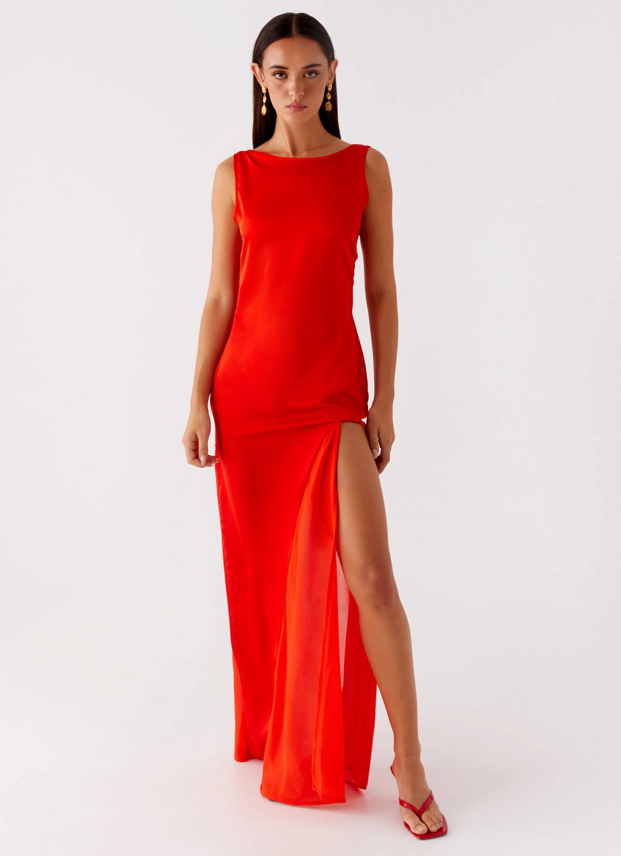 Sleek Volume New Mood Ramiro Maxi Dress - Red