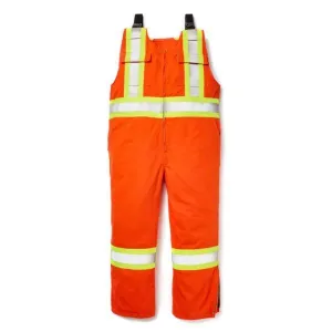 Rasco Men's Hi-Vis Bib Work Overalls - FR CSA, 88% Cotton/12% Nylon, Unlined, Reflective, ASTM F1506, NFPA 2112, CGSB 155.20, CSA-Z96-15 | Sizes S-5XL