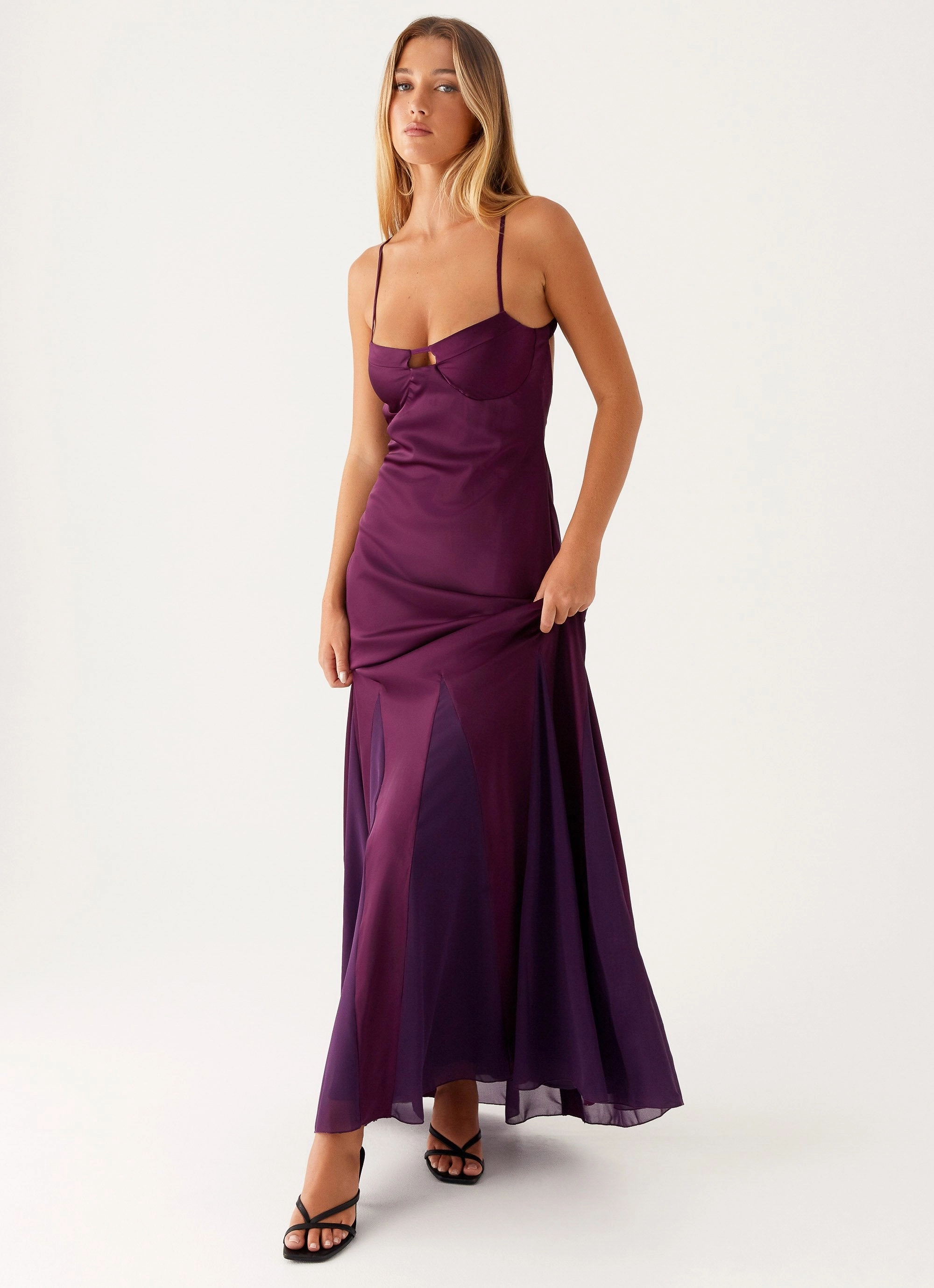Ravello Maxi Dress - Mulberry Skirt Flare Layering Piece