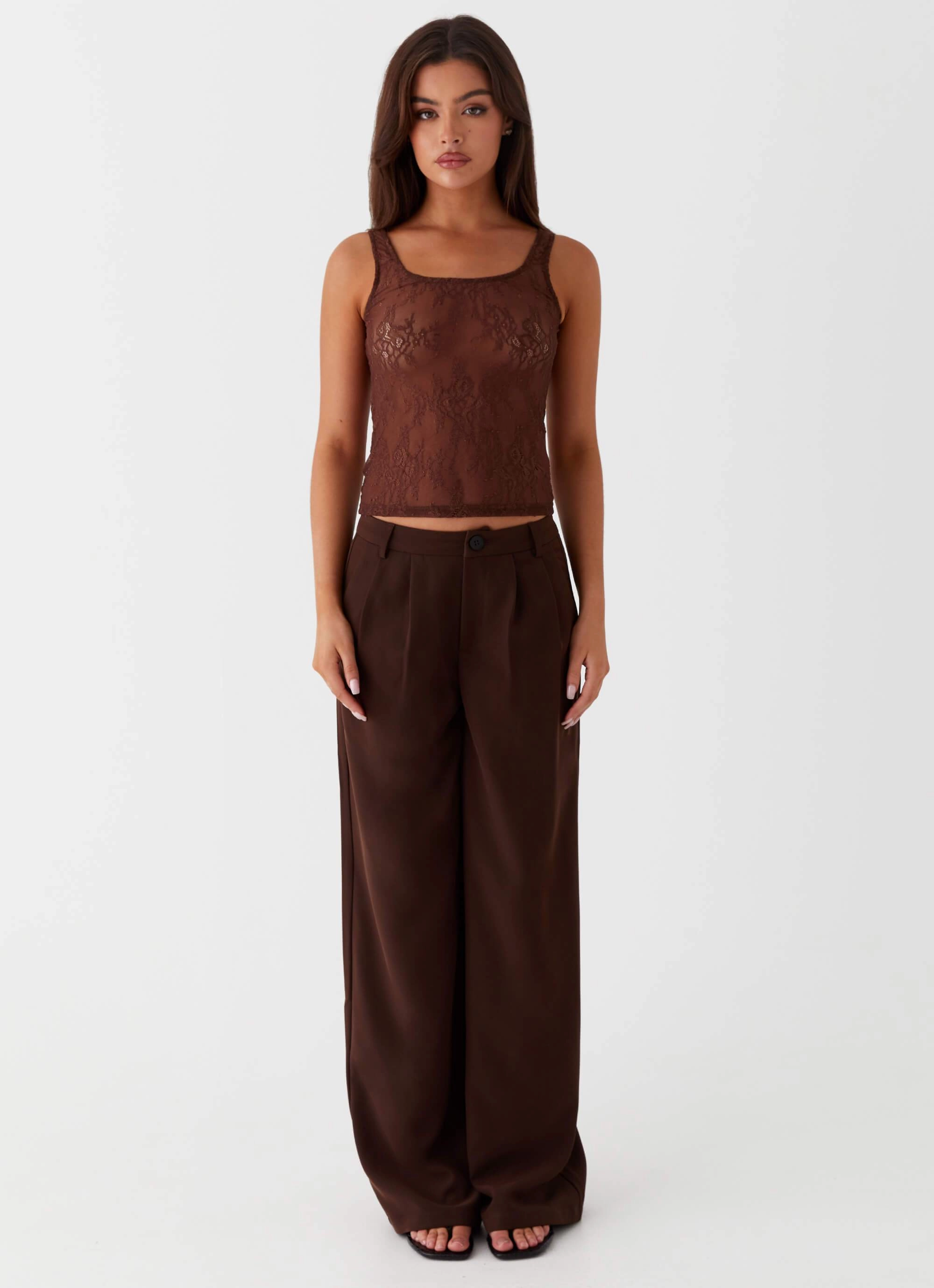 Ravenscroft Suit Pants - Dark Chocolate No Gap Waist