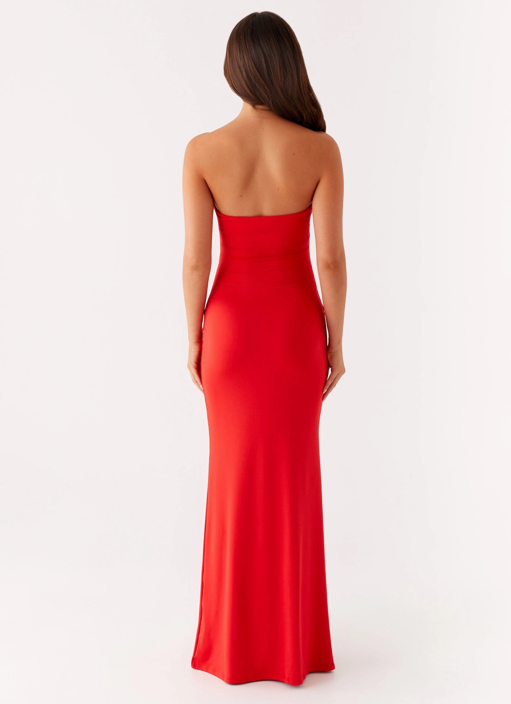 Stylish Waistband Fit Raye Maxi Dress - Tangerine