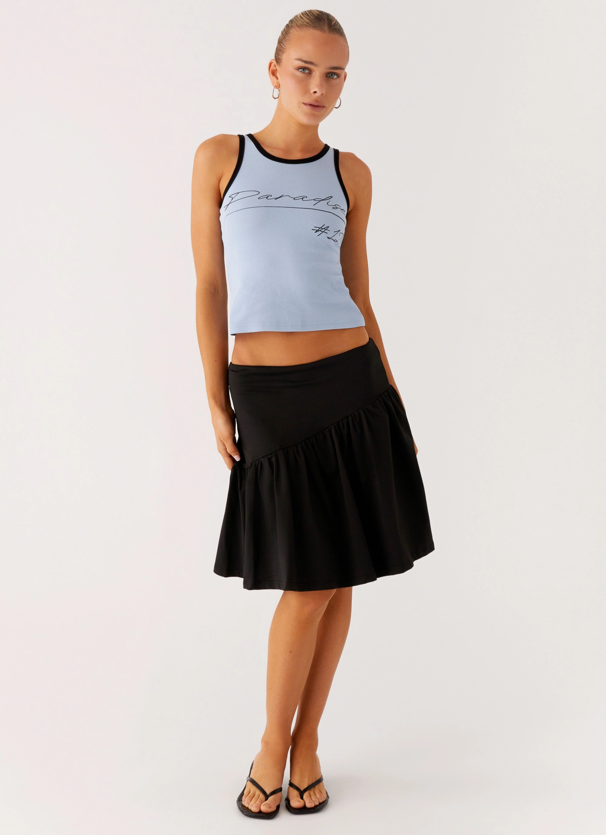 Anti Odor Treatment Rayna Midi Skirt - Black