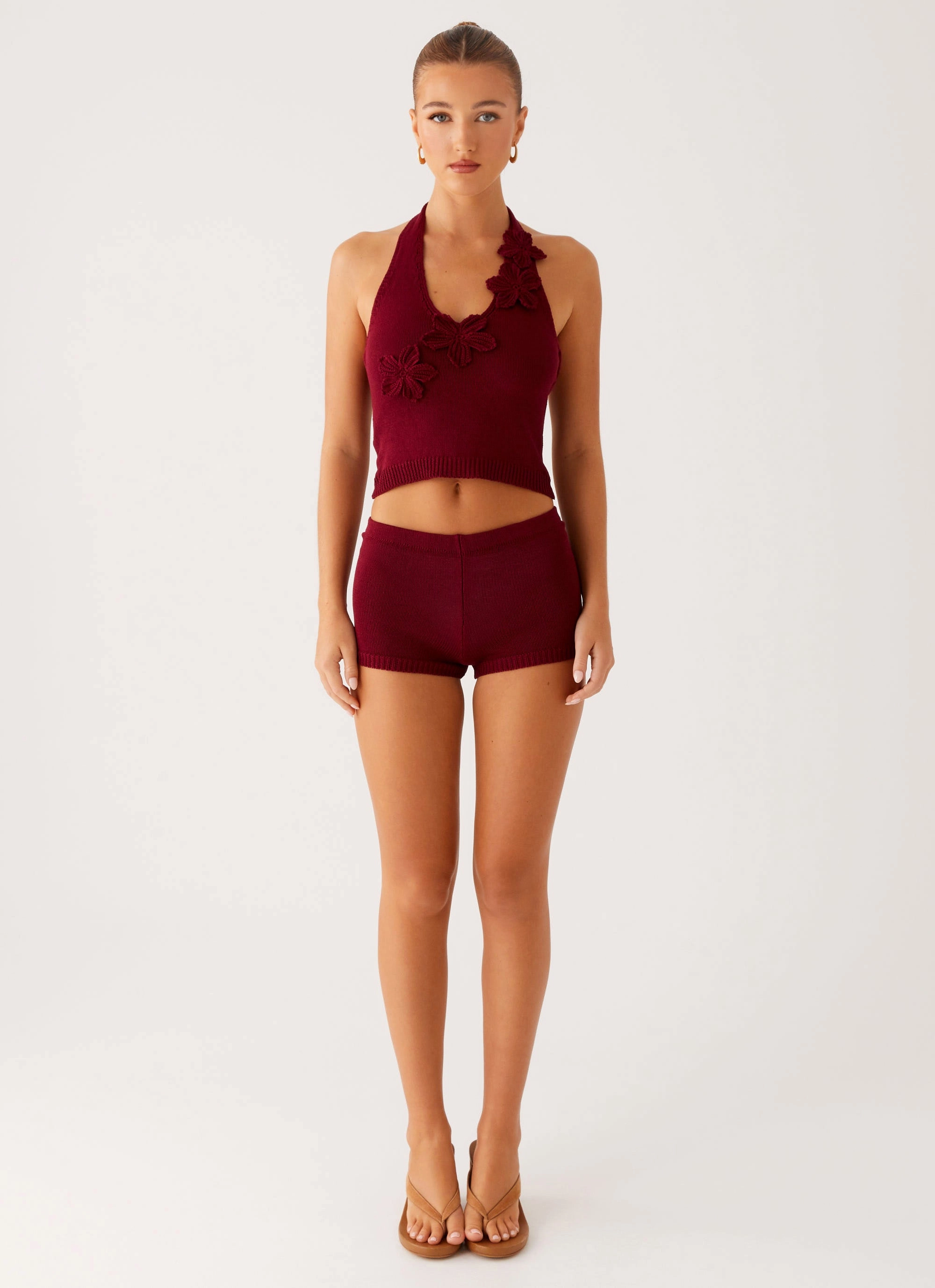 Temperature Regulating Membrane Multi Purpose Loops Miffy Mini Shorts - Maroon