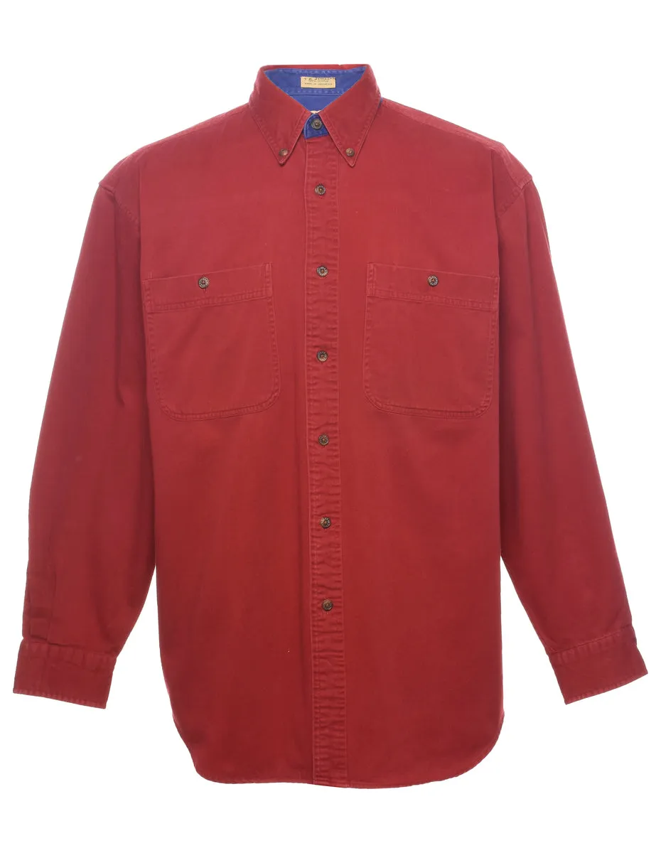 Red Denim Shirt - L