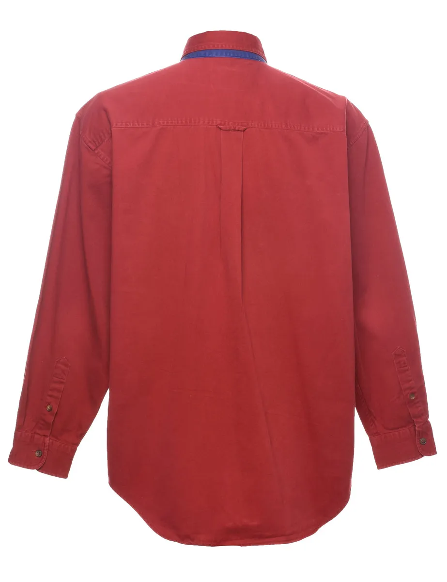 Red Denim Shirt - L