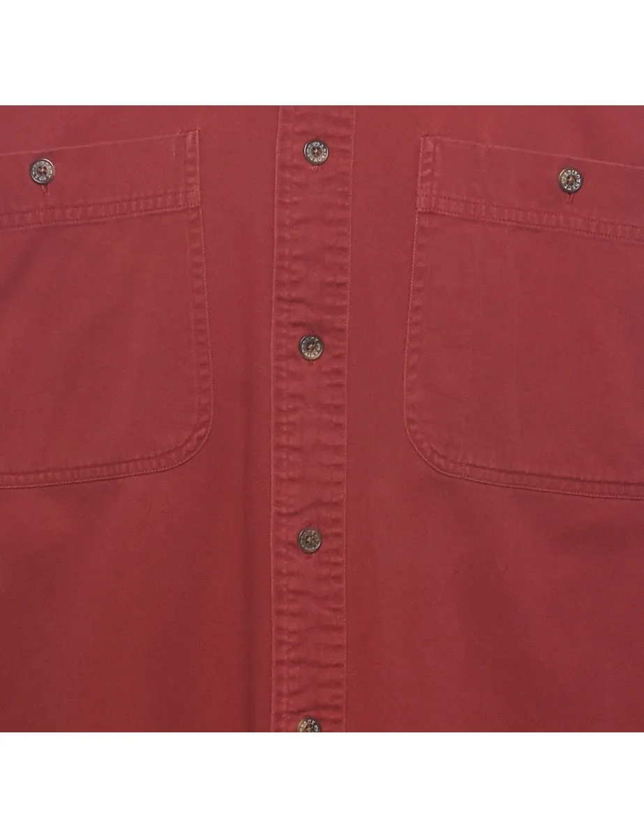 Red Denim Shirt - L