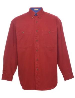 Red Denim Shirt - L