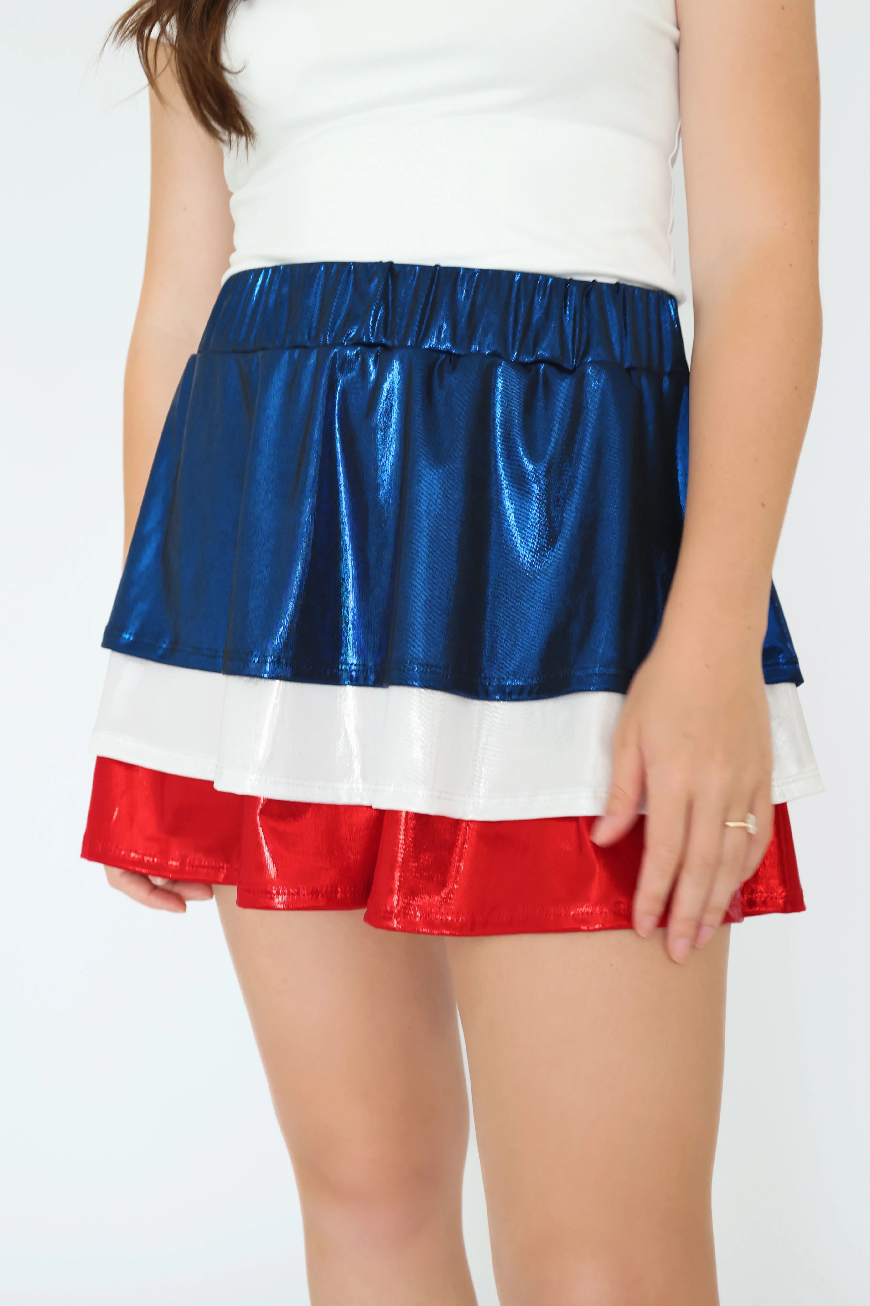 Soft Texture Core Utility Red White And Boom Skort (FINAL SALE)