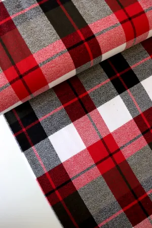 Red/Black/Ivory/Olive Plaid | Mammoth Flannel | Robert Kaufman