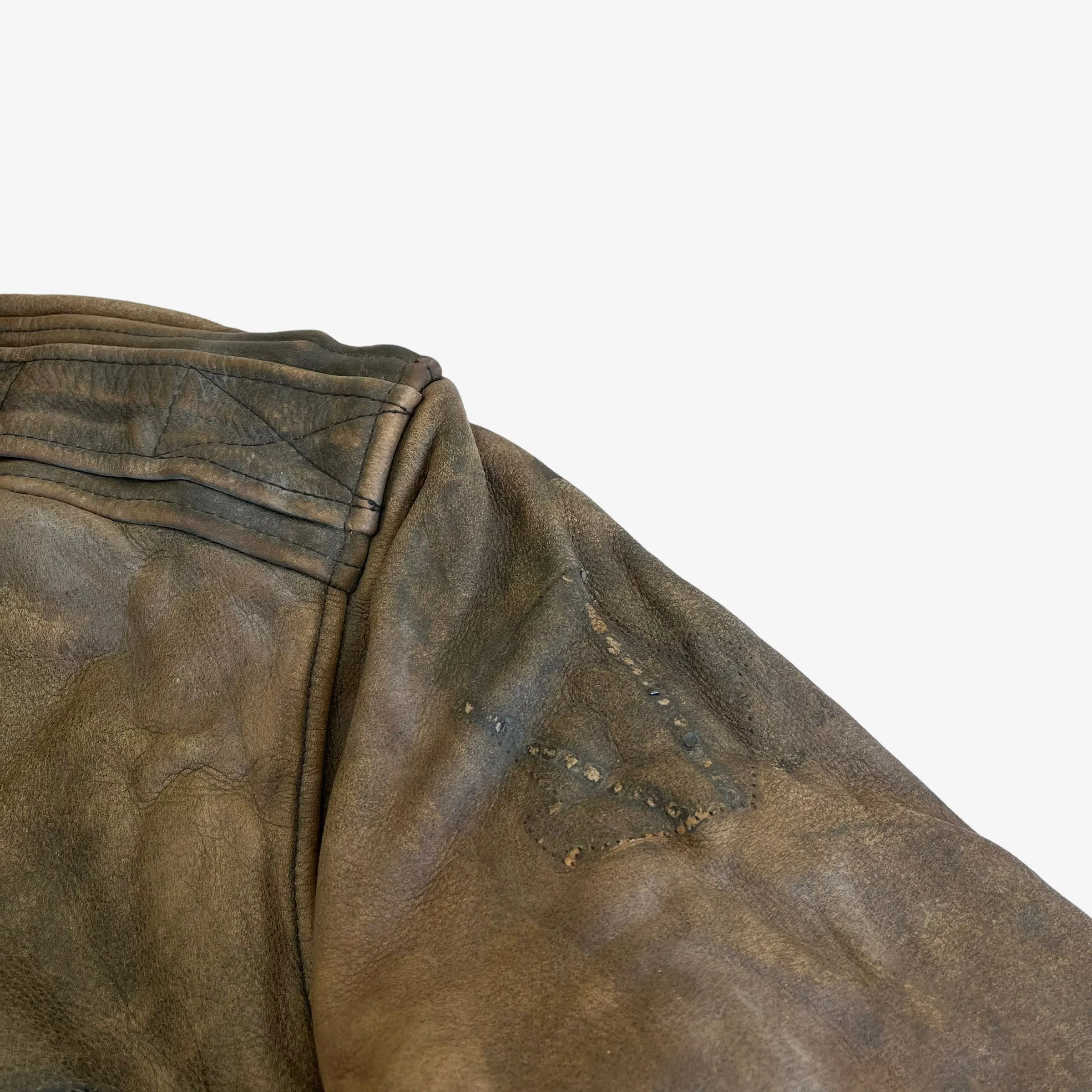 Redskins Leather Pilot Jacket With Fur Collar