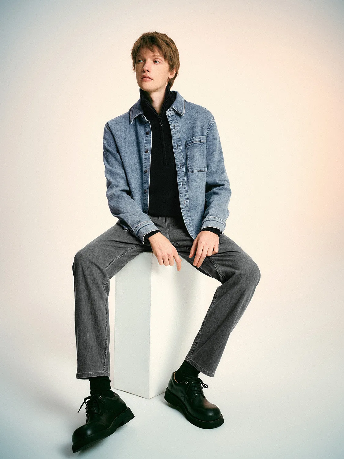Regular Button Denim Shirts