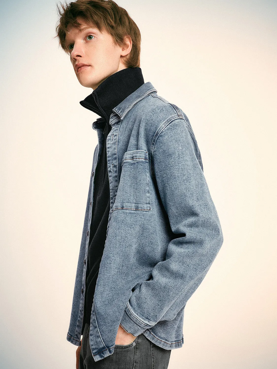 Regular Button Denim Shirts