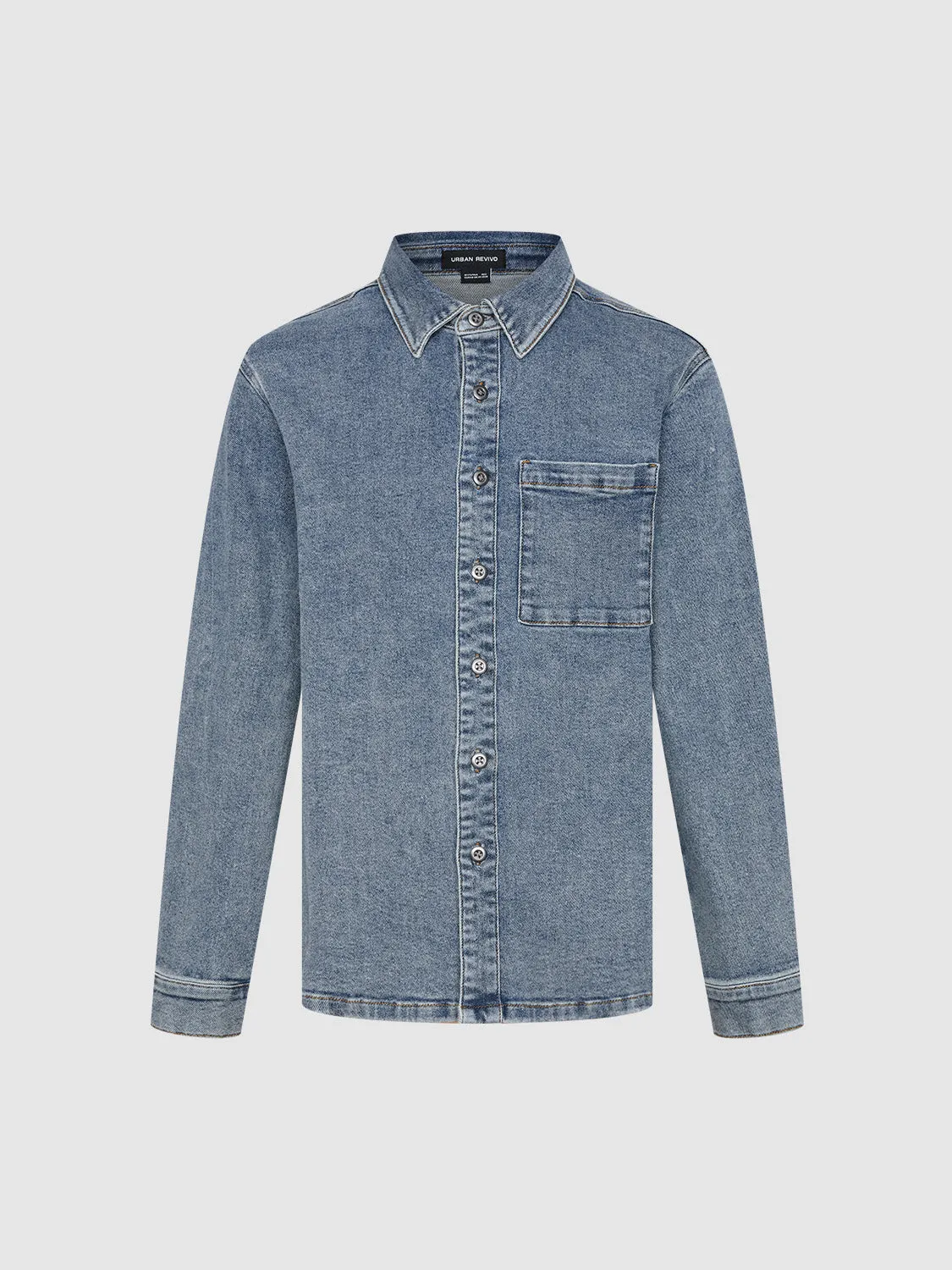 Regular Button Denim Shirts