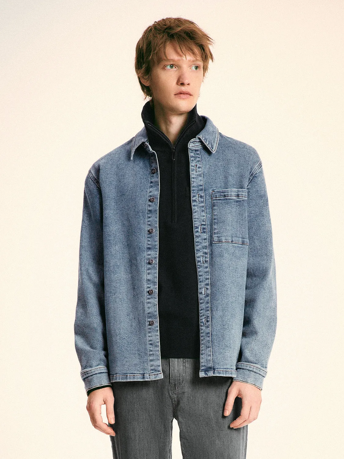 Regular Button Denim Shirts
