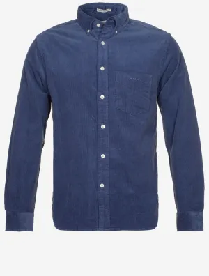 Regular Corduroy Shirt Dusty Navy