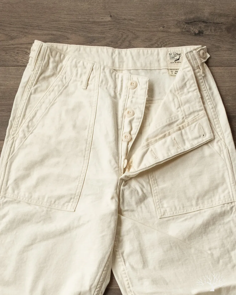 Regular Fit Fatigue Pants - Ecru