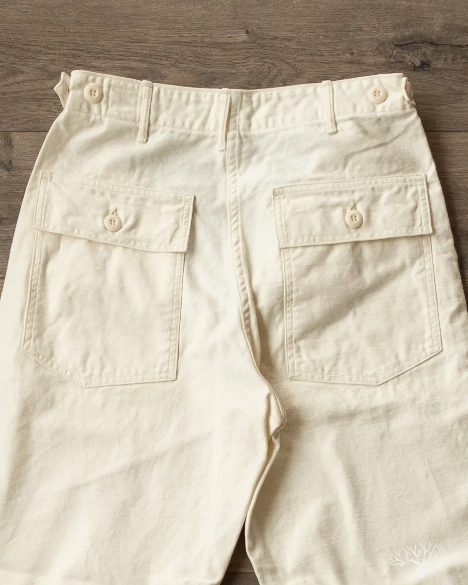 Regular Fit Fatigue Pants - Ecru