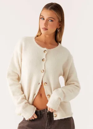 Vera Knit Cardigan - Ivory SoftInteriorLining