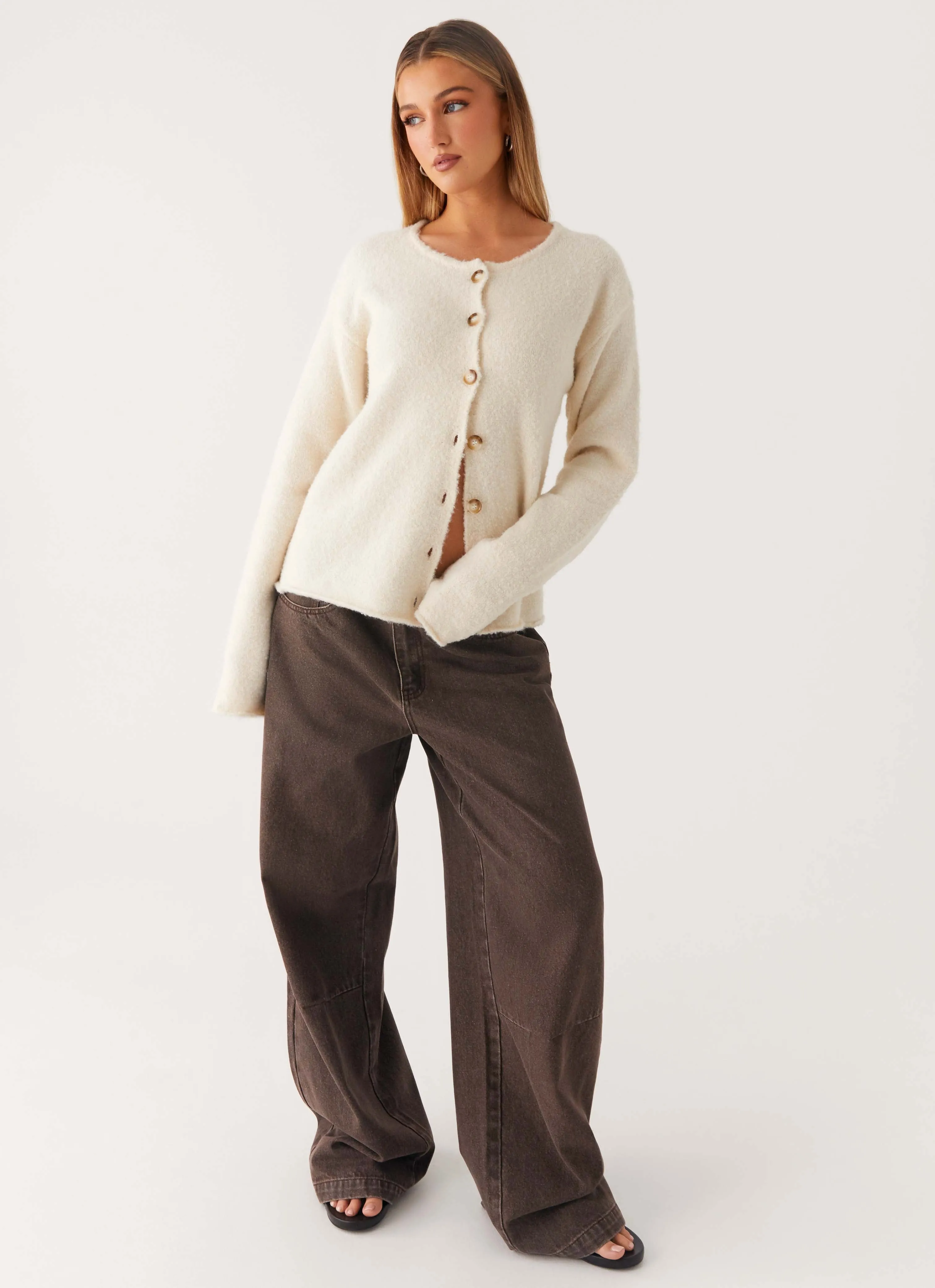 Vera Knit Cardigan - Ivory NonIrritatingStitching