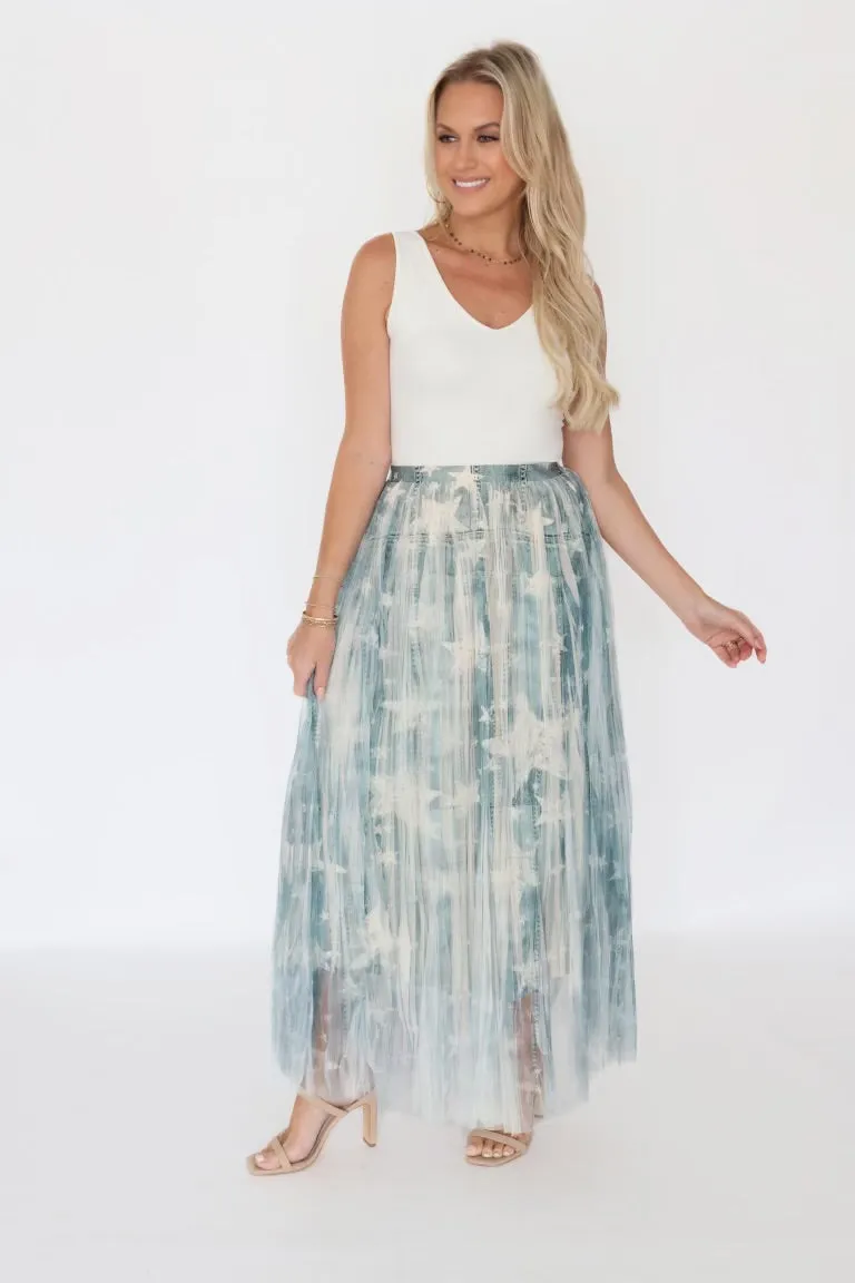 Elastic waist Party Star Skirt (final sale)