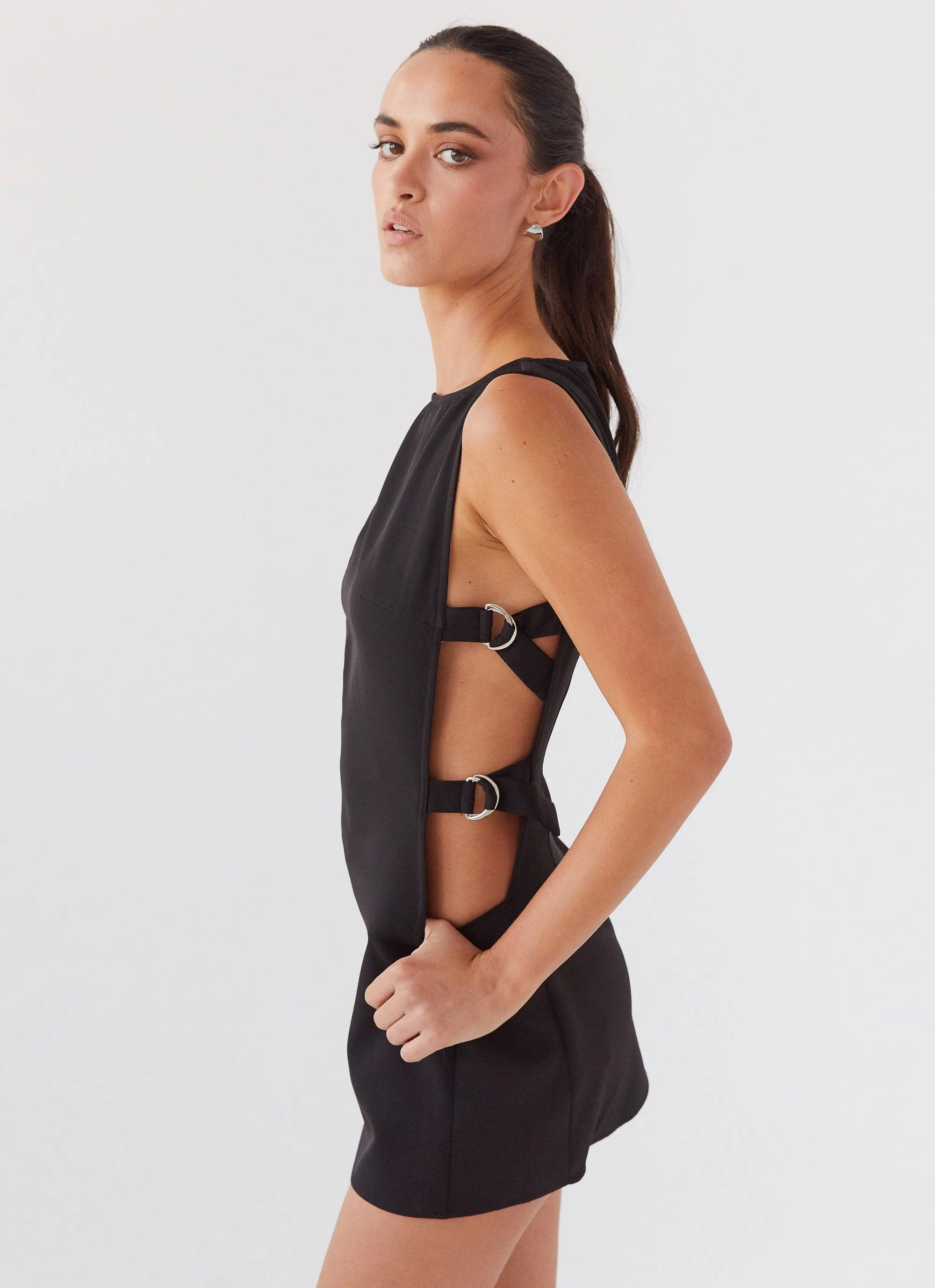 Cherish You Buckle Mini Dress - Shadow Style Upgrade Clean Flow