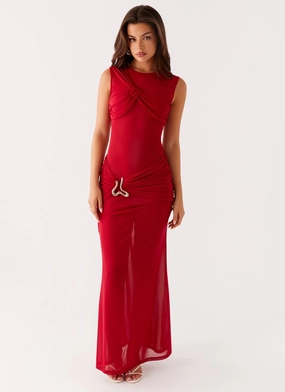 Worldwide Maxi Dress - Raspberry Ankle-length