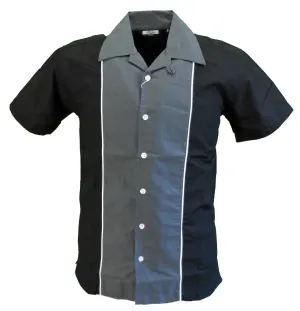 Relco Rockabilly Bowling Grey & Black Vintage Retro Shirts