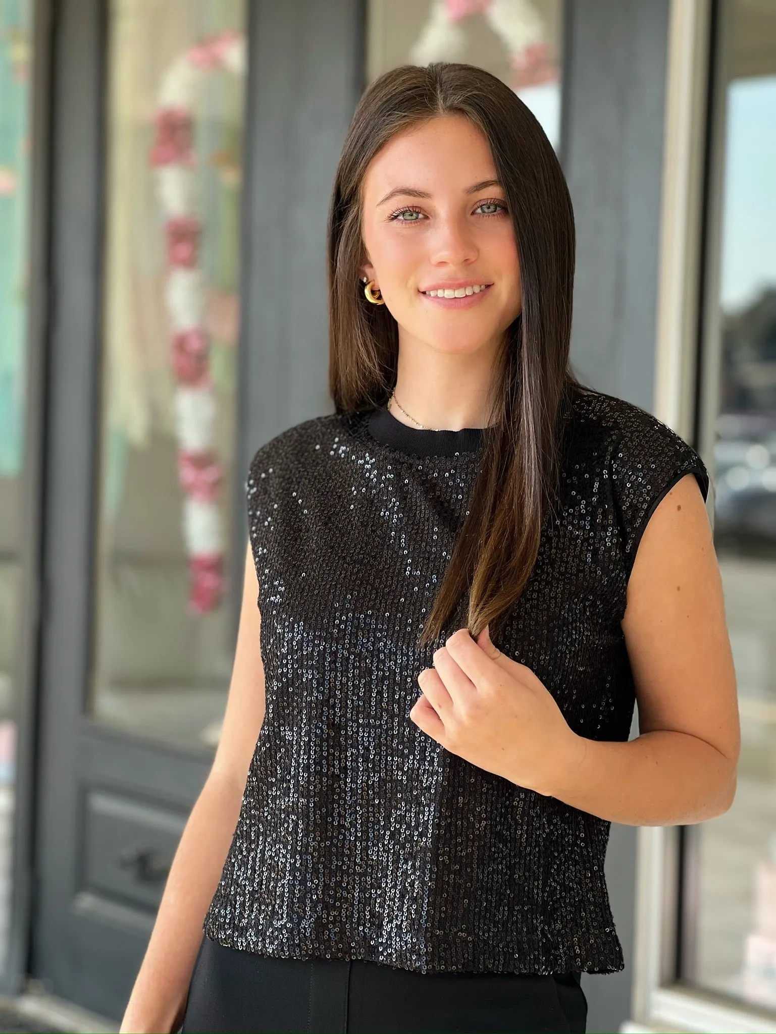 StaticResistantFabric Active Wear Blair Sequin Tank (FINAL SALE)