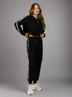 Easy Layering Neutral Color Remi Black Stripe Sweater