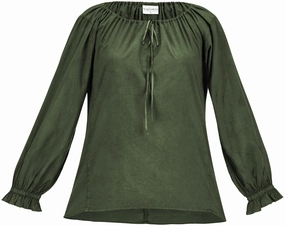 Glow In The Dark Accent Trim Non Restrictive Collar Ren??e Tunic Limited Edition Moss Green
