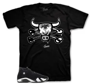 Retro 14 Black/White Drip Bully Shirt