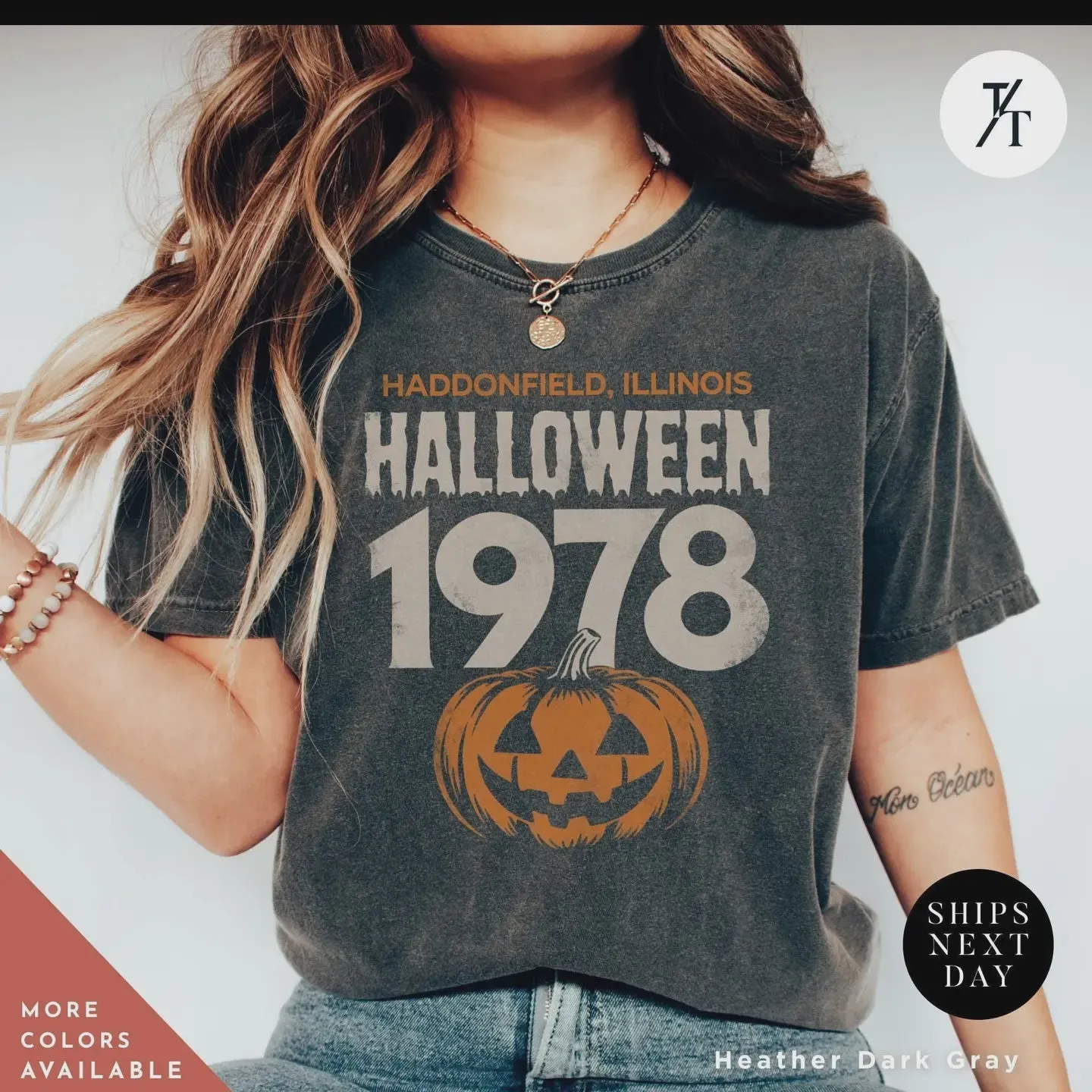 Retro 1978 Halloween Tee Smooth Seam Transition SlimFit