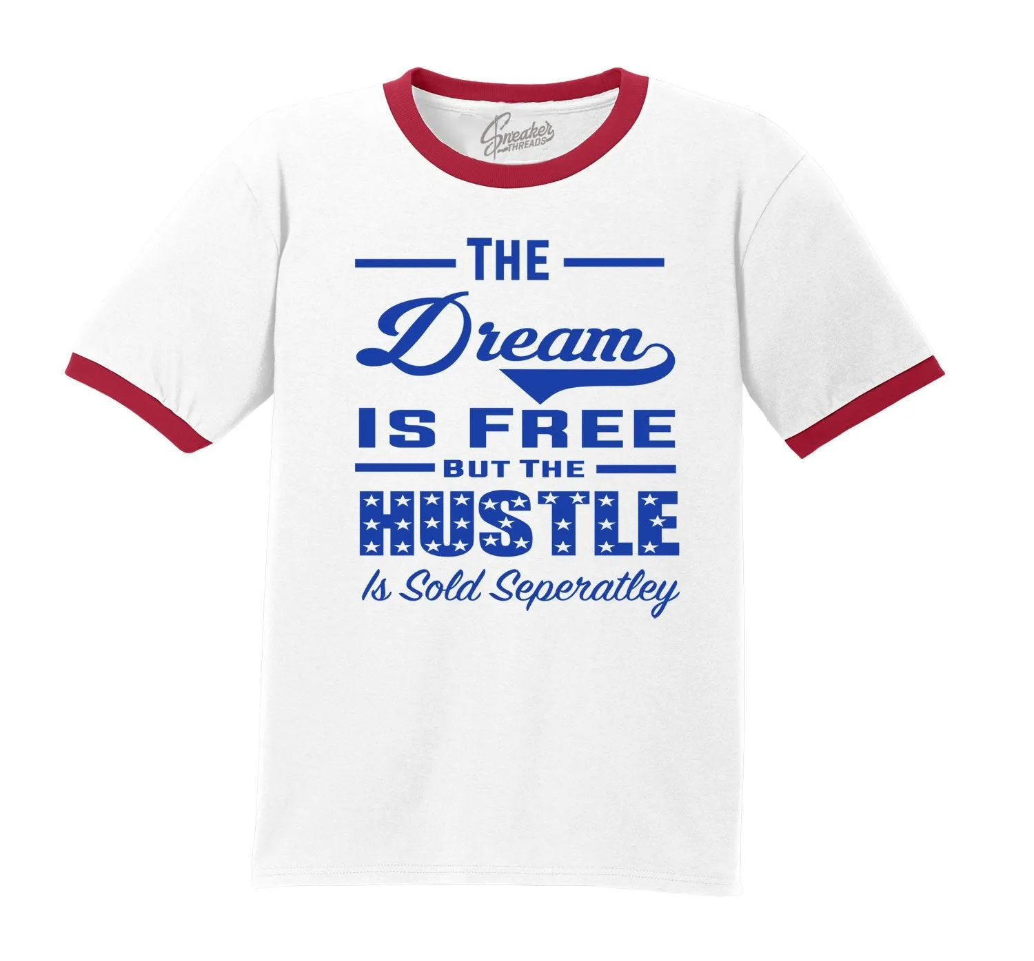 Retro 4 Loyal Blue Sold Separately  Ringer Shirt