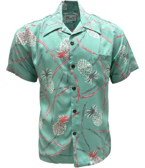 Retro Pineapple Bamboo - Sea Foam