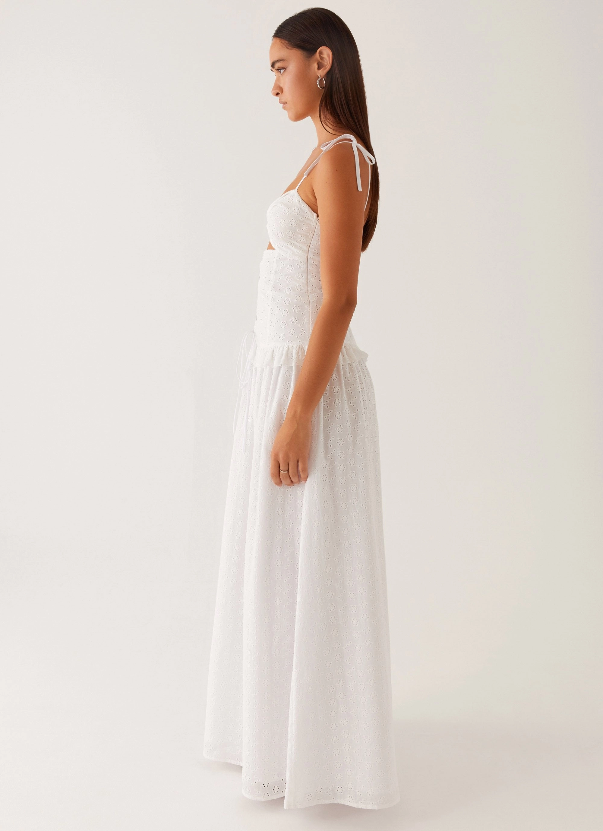 Smart Fabric Walk Grace Reveria Twist Maxi Dress - Ivory