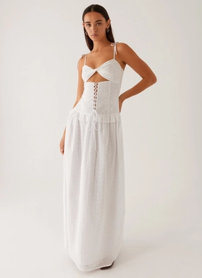 Clean Chic Reveria Twist Maxi Dress - Ivory