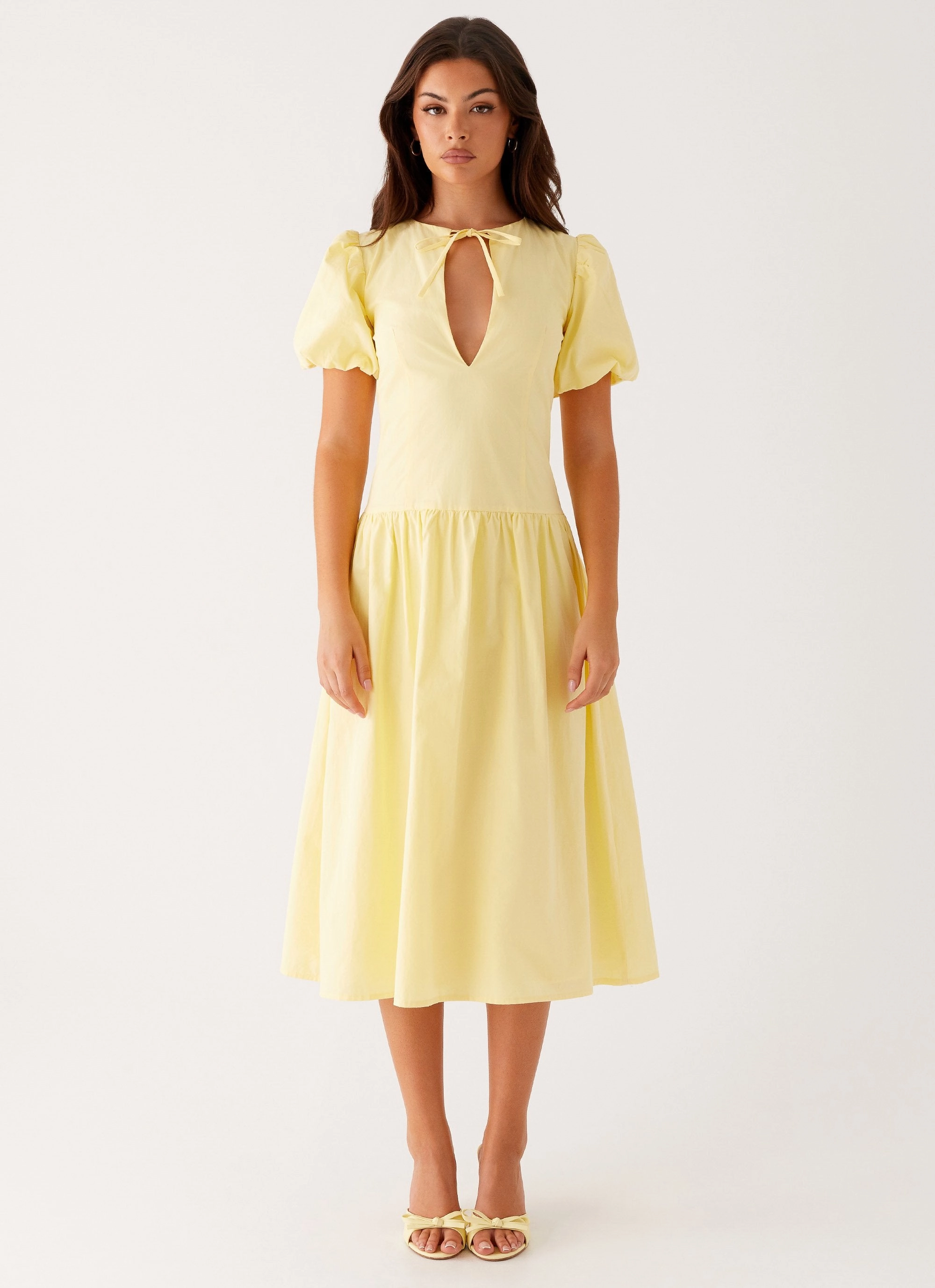 Stylish Feel Reyna Midi Dress - Yellow
